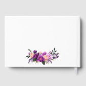 Ultra Violet Paarse Floral Waterverf Wedding PS Gastenboek (Achterkant)
