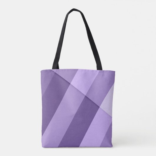 Ultra violet paarse moderne meetkundige lijnen Mon Tote Bag (Achterkant)