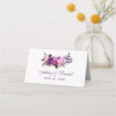 Ultra Violet Paarse Waterverf Floral Wedding PS (Achterkant)