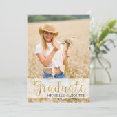 Ultra Violet Photo Afstuderen Announcement Kaart (Staand voorkant)