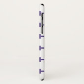 Ultra violet polka kruist wit Case-Mate iPhone case (Achterkant/links)
