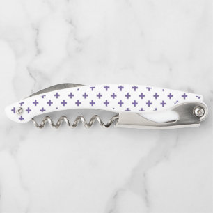 Ultra violet polka kruist wit kurkentrekker