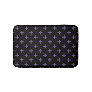 Ultra violet polka kruist zwart badmat