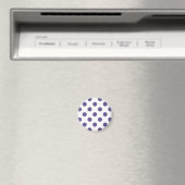 Ultra-violet polka-punten op wit magneet (Insitu (Vaatwasser))
