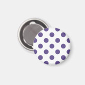 Ultra-violet polka-punten op wit magneet (Voorkant / Achterkant)