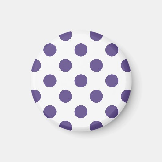 Ultra-violet polka-punten op wit magneet (Voorkant)