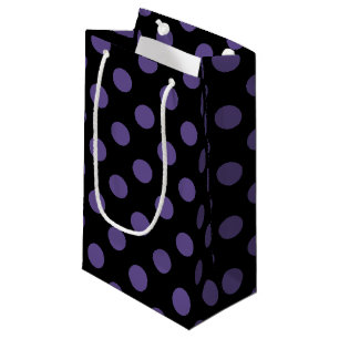 Ultra violet polka-punts op zwart klein cadeauzakje