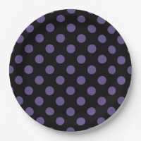 Ultra violet polka-punts op zwart