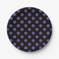 Ultra violet polka-punts op zwart