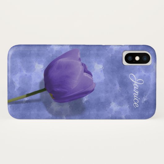 Ultra Violet Tulip iPhone X-Hoesje Case-Mate iPhone Case (Achterkant (horizontaal))