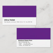 Ultra Violet | "Vet, mooi en uniek" kleur Visitekaartje (Voorkant / Achterkant)