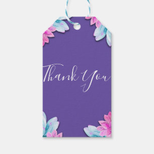 Ultra Violet Vetplanten Moderne Krachtige Bloemrij Cadeaulabel
