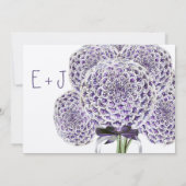 Ultra Violet Violet Mason Jar Mariage Invitations (Dos)