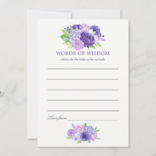 Ultra Violet Waterverf Floral Bridal Mam Advice Advieskaart