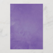 Ultra Violet Waterverf Floral Wedding Menu (Achterkant)