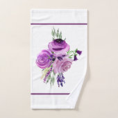 Ultra Violet Waterverf Flowers Bad Handdoek (Handdoek)