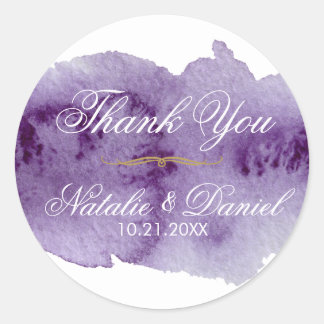 Ultra Violet Waterverf Weddenschap Hartelijk dank Ronde Sticker