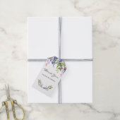 Ultra Violet Wedding Waterverf Floral Hartelijk da Cadeaulabel (Met Touw)