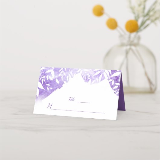 Ultra Violet White Leaf Overlay-kaarten (Voorkant)