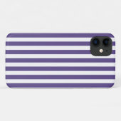 Ultra violette en witte candy strepen Case-Mate iPhone case (Achterkant (horizontaal))