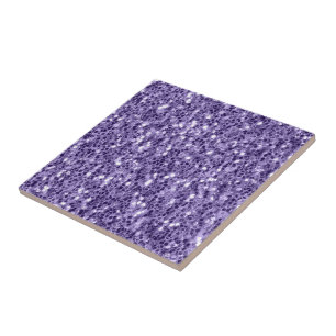 Ultra violette paarse glitters glinsteren tegeltje