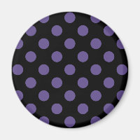 Ultra violette polka stippen op zwart