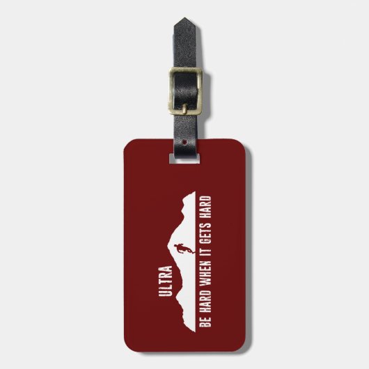 Ultraactief, wees hard wanneer het hard wordt bagagelabel (Voorkant verticaal)