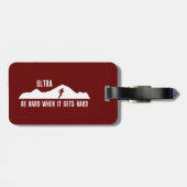 Ultraactief, wees hard wanneer het hard wordt bagagelabel (Achterkant horizontaal)