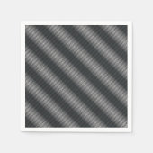 Ultradunne gradatielijnen in zwart en wit servetten (Voorkant)