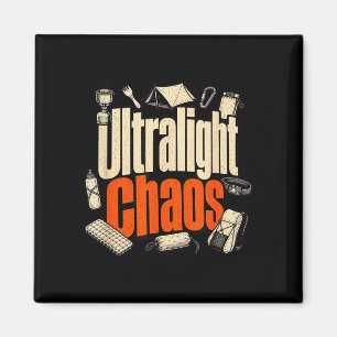 Ultralicht chaos wandelen grappige backpacker magneet