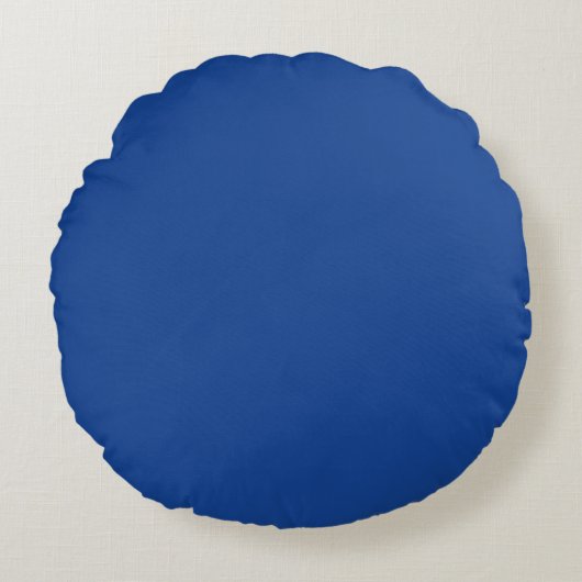 Ultramarien blauw rond kussen (Voorkant)