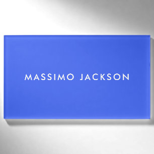Ultramarine Blau Trendy Modern Professioneel Naambadge
