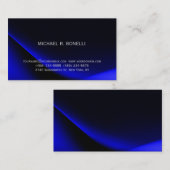 Ultramarine bleu Simple Carte de visite simple (Devant / Derrière)