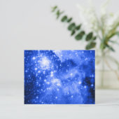 Ultramarine Blue Stars Briefkaart (Staand voorkant)