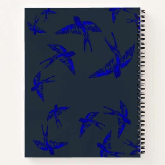 Ultramarine Swallow Carnet à couverture rigide (Dos)