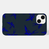 Ultramarine Swallow iPhone 14 Hoesje (Achterkant (horizontaal))