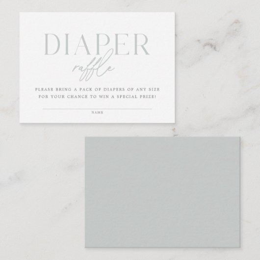 Ultramodern minimaal Bleek blauw Baby shower Informatiekaartje (Voorkant / Achterkant)