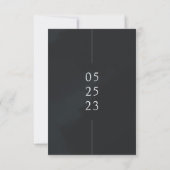 Ultramodern Minimaal zwart-wit sparen de datum Save The Date (Achterkant)
