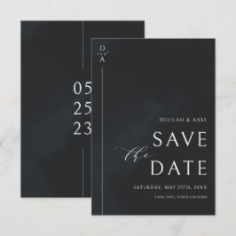 Ultramodern Minimaal zwart-wit sparen de datum Save The Date