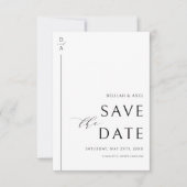Ultramodern Minimaal zwart-wit sparen de datum Save The Date (Voorkant)