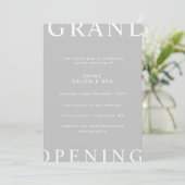 ultramoderne, elegante script grand opening kaart (Staand voorkant)