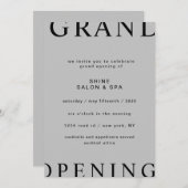 ultramoderne, elegante script grand opening kaart (Voorkant / Achterkant)
