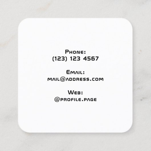 Ultramoderne gradiëntcirkeltechniek geïnspireerd vierkante visitekaartje (Achterkant)