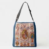 ultraoptische 17e-eeuwse barokafdruk crossbody tas (Achterkant)