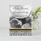 Ultrasound Baby Genre Reveal Party Invitation (Debout devant)