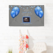 Ultrasound Baby shower Boy Banner (Insitu)