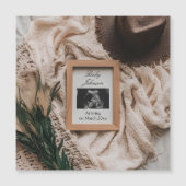 Ultrasound Boho faire-part de grossesse rustique (Devant)