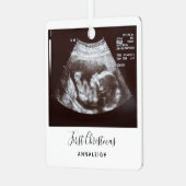 Ultrasound eerste kerstfeestdag metalen ornament (Voorkant links)