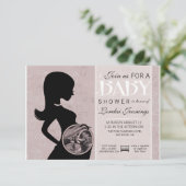 Ultrasound Foto Baby Shower Uitnodiging (Staand voorkant)