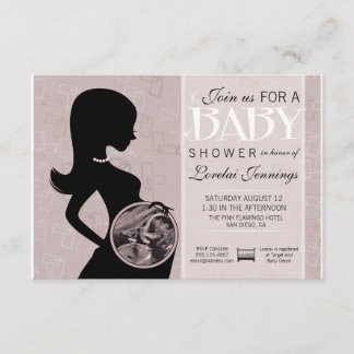 Ultrasound Foto Baby Shower Uitnodiging